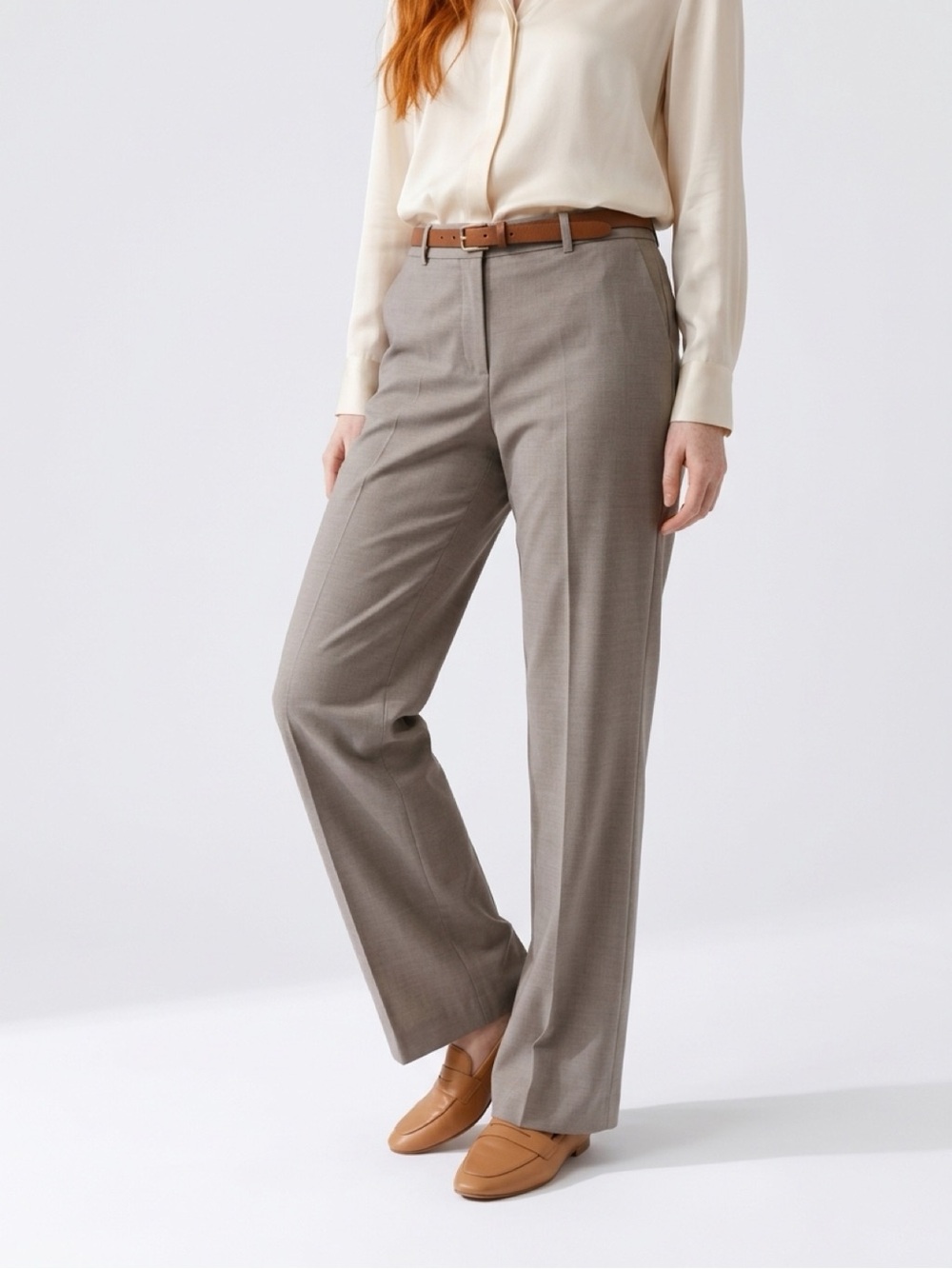 Amanda & Chelsea Light Gray Boot Cut Dress Pants
